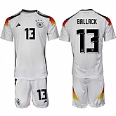 Men's Germany #13 Michael Ballack White 2024-25 Home Soccer Jersey Suit,baseball caps,new era cap wholesale,wholesale hats