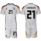 Men's Germany #21 Gundogan White 2024-25 Home Soccer Jersey Suit,baseball caps,new era cap wholesale,wholesale hats