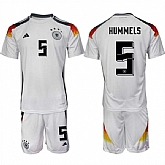 Men's Germany #5 Hummels White 2024-25 Home Soccer Jersey Suit,baseball caps,new era cap wholesale,wholesale hats