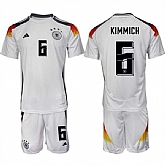 Men's Germany #6 Joshua Kimmich White 2024-25 Home Soccer Jersey Suit,baseball caps,new era cap wholesale,wholesale hats