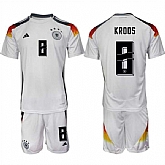 Men's Germany #8 Toni Kroos White 2024-25 Home Soccer Jersey Suit,baseball caps,new era cap wholesale,wholesale hats