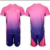 Men's Germany Blank Pink Purple 2024-25 Away Soccer Jersey Suit,baseball caps,new era cap wholesale,wholesale hats