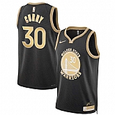 Men's Golden State Warriors 30 Stephen Curry Black Gold 2024 Select Series Stitched Jersey Dzhi,baseball caps,new era cap wholesale,wholesale hats