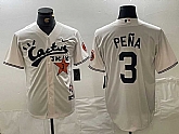 Men's Houston Astros #3 Jeremy Pena Cream Cactus Jack Vapor Premier Stitched Baseball Jersey,baseball caps,new era cap wholesale,wholesale hats