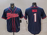 Men's Houston Texans #1 Stefon Diggs Navy With Patch Cool Base Stitched Baseball Jersey,baseball caps,new era cap wholesale,wholesale hats