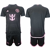 Men's Inter Miami CF Blank 2024-25 Black Away Soccer Jersey Suit,baseball caps,new era cap wholesale,wholesale hats