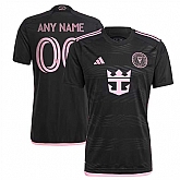 Men's Inter Miami CF Blank Black 2024-25 Away Soccer Jersey,baseball caps,new era cap wholesale,wholesale hats