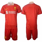 Men's Liverpool Blank 2024-25 Red Home Soccer Jersey Suit,baseball caps,new era cap wholesale,wholesale hats