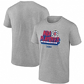 Men's Los Angeles Clippers Heather Gray 2024 Playoffs Defensive Stance T-Shirt,baseball caps,new era cap wholesale,wholesale hats