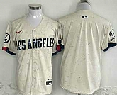 Men's Los Angeles Dodgers Blank Cream 2024 City Connect Limited Stitched Jersey,baseball caps,new era cap wholesale,wholesale hats