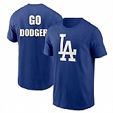 Men's Los Angeles Dodgers Go Dodgers Blue 2024 Fan Limited T-Shirt,baseball caps,new era cap wholesale,wholesale hats