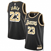 Men's Los Angeles Lakers #23 LeBron James Black Gold 2024 Select Series Stitched Jersey Dzhi,baseball caps,new era cap wholesale,wholesale hats