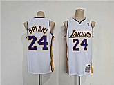 Men's Los Angeles Lakers #24 Kobe Bryant White Throwback basketball Jersey,baseball caps,new era cap wholesale,wholesale hats