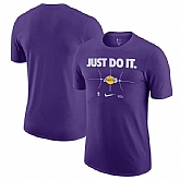 Men's Los Angeles Lakers Purple Just Do It T-Shirt,baseball caps,new era cap wholesale,wholesale hats