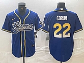 Men's Los Angeles Rams #22 Blake Corum Royal Cool Base Stitched Baseball Jersey,baseball caps,new era cap wholesale,wholesale hats