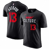 Men's Miami Heat #13 Bam Adebayo Black 2023-24 City Edition Name & Number T-Shirt,baseball caps,new era cap wholesale,wholesale hats