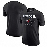 Men's Miami Heat Black Just Do It T-Shirt,baseball caps,new era cap wholesale,wholesale hats