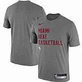 Men's Miami Heat Heather Gray 2023-24 Sideline Legend Performance Practice T-Shirt,baseball caps,new era cap wholesale,wholesale hats