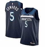 Men's Minnesota Timberwolves #5 Anthony Edwards Navy Icon Edition Stitched Jersey Dzhi,baseball caps,new era cap wholesale,wholesale hats