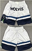 Men's Minnesota Timberwolves White Mitchell & Ness Shorts,baseball caps,new era cap wholesale,wholesale hats