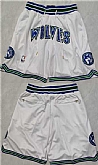 Men's Minnesota Timberwolves White Shorts (Run Small),baseball caps,new era cap wholesale,wholesale hats