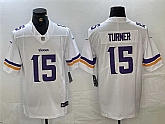 Men's Minnesota Vikings #15 Dallas Turner White 2024 Draft Vapor Untouchable Limited Football Stitched Jersey,baseball caps,new era cap wholesale,wholesale hats