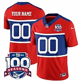 Men's New York Giants ACTIVE PLAYER Custom Century Red 100TH Season Commemorative Patch Limited Football Stitched Jersey,baseball caps,new era cap wholesale,wholesale hats