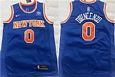 Men's New York Knicks #0 Donte DiVincenzo Blue Stitched Basketball Jersey,baseball caps,new era cap wholesale,wholesale hats