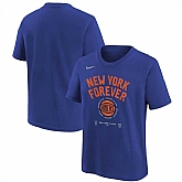 Men's New York Knicks Royal 2024 Playoffs Mantra T-Shirt,baseball caps,new era cap wholesale,wholesale hats