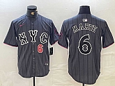 Men's New York Mets #6 Starling Marte Gray 2024 City Connect Cool Base Stitched Jerseys,baseball caps,new era cap wholesale,wholesale hats