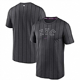 Men's New York Mets Charcoal 2024 City Connect Collection Practice Velocity Performance T-Shirt,baseball caps,new era cap wholesale,wholesale hats