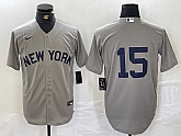 Men's New York Yankees #15 Thurman Munson Grey Stitched Nike Cool Base Jersey,baseball caps,new era cap wholesale,wholesale hats