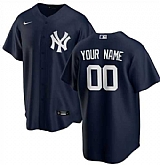 Men's New York Yankees Customized Navy Stitched MLB Jersey,baseball caps,new era cap wholesale,wholesale hats