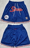 Men's Philadelphia 76ers Blue Shorts,baseball caps,new era cap wholesale,wholesale hats