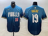 Men's Philadelphia Phillies #19 Cristian Pache Blue 2024 City Connect Limited Stitched Jerseys,baseball caps,new era cap wholesale,wholesale hats