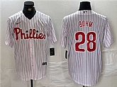 Men's Philadelphia Phillies #28 Alec Bohm White Cool Base Stitched Jersey,baseball caps,new era cap wholesale,wholesale hats