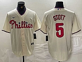 Men's Philadelphia Phillies #5 Bryson Stott Cream Cool Base Jersey,baseball caps,new era cap wholesale,wholesale hats