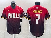 Men's Philadelphia Phillies #7 Trea Turner Red 2024 City Cool Base Jersey,baseball caps,new era cap wholesale,wholesale hats