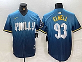 Men's Philadelphia Phillies #93 Jason Elwell Blue 2024 City Connect Limited Stitched Jersey,baseball caps,new era cap wholesale,wholesale hats