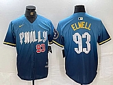 Men's Philadelphia Phillies #93 Jason Elwell Blue 2024 City Connect Limited Stitched Jerseys,baseball caps,new era cap wholesale,wholesale hats