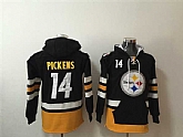 Men's Pittsburgh Steelers #14 George Pickens Black Ageless Must-Have Lace-Up Pullover Hoodie,baseball caps,new era cap wholesale,wholesale hats