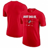 Men's Portland Trail Blazers Red Just Do It T-Shirt,baseball caps,new era cap wholesale,wholesale hats