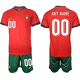 Men's Portugal Team Blank 2024-25 Red Home Soccer Jersey Suit,baseball caps,new era cap wholesale,wholesale hats