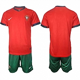 Men's Portugal Team Blank 2024-25 Red Home Soccer Jersey,baseball caps,new era cap wholesale,wholesale hats