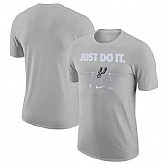 Men's San Antonio Spurs Gray Just Do It T-Shirt,baseball caps,new era cap wholesale,wholesale hats