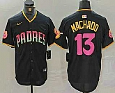 Men's San Diego Padres #13 Manny Machado Black 20th Anniversary Cool Base Stitched Jersey,baseball caps,new era cap wholesale,wholesale hats