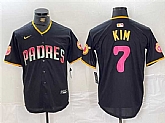 Men's San Diego Padres #7 Ha-Seong Kim Black Cool Base Stitched Baseball Jersey,baseball caps,new era cap wholesale,wholesale hats