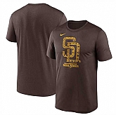 Men's San Diego Padres Brown 2024 World Tour Seoul Series Legend Performance T-Shirt,baseball caps,new era cap wholesale,wholesale hats