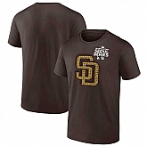 Men's San Diego Padres Brown 2024 World Tour Seoul Series T-Shirt,baseball caps,new era cap wholesale,wholesale hats