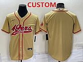 Men's San Francisco 49ers Custom Gold Stitched MLB Cool Base Nike Baseball Jersey,baseball caps,new era cap wholesale,wholesale hats